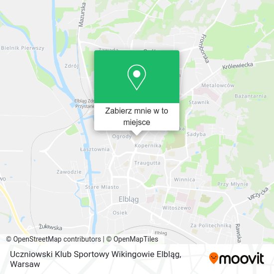 Mapa Uczniowski Klub Sportowy Wikingowie Elbląg