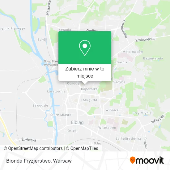 Mapa Bionda Fryzjerstwo