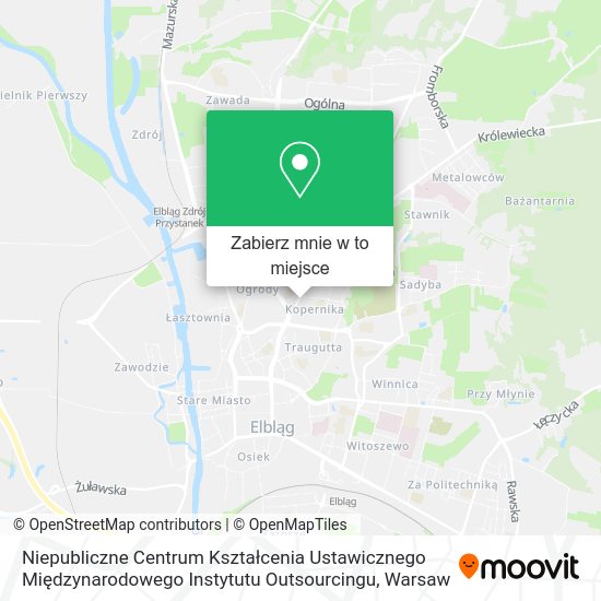 Mapa Niepubliczne Centrum Kształcenia Ustawicznego Międzynarodowego Instytutu Outsourcingu