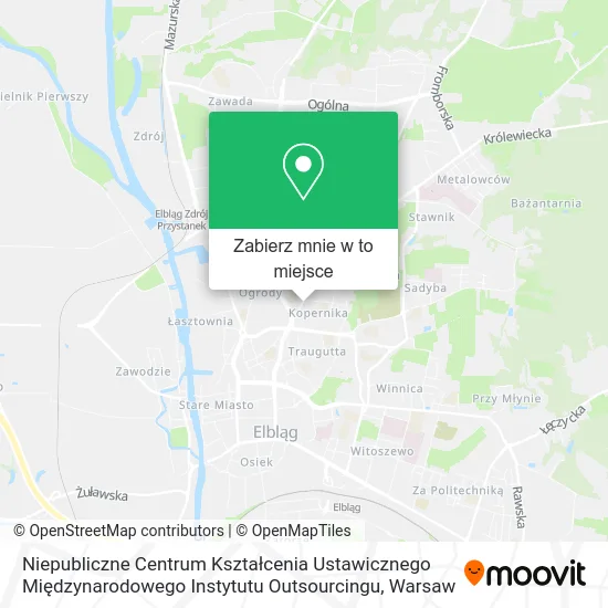 Mapa Niepubliczne Centrum Kształcenia Ustawicznego Międzynarodowego Instytutu Outsourcingu