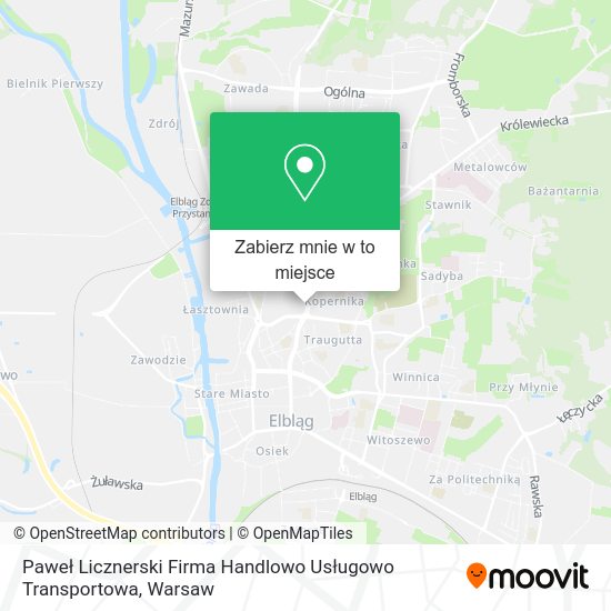 Mapa Paweł Licznerski Firma Handlowo Usługowo Transportowa