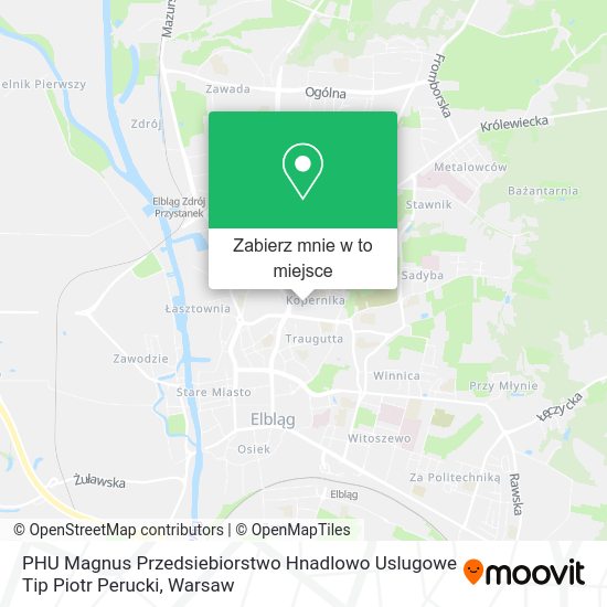 Mapa PHU Magnus Przedsiebiorstwo Hnadlowo Uslugowe Tip Piotr Perucki