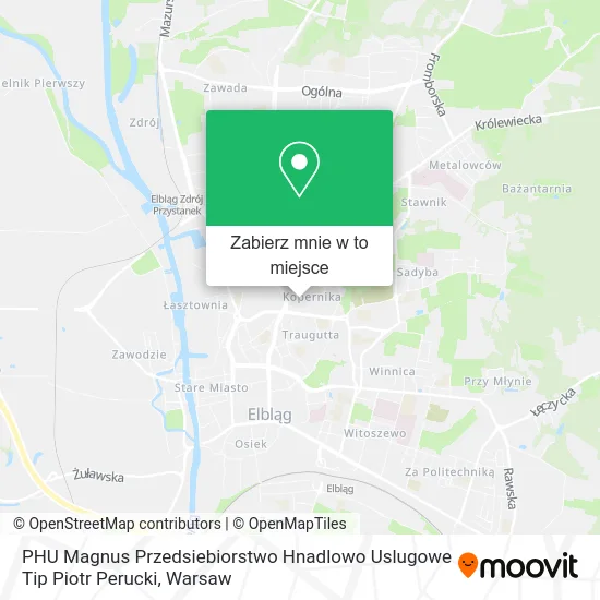 Mapa PHU Magnus Przedsiebiorstwo Hnadlowo Uslugowe Tip Piotr Perucki