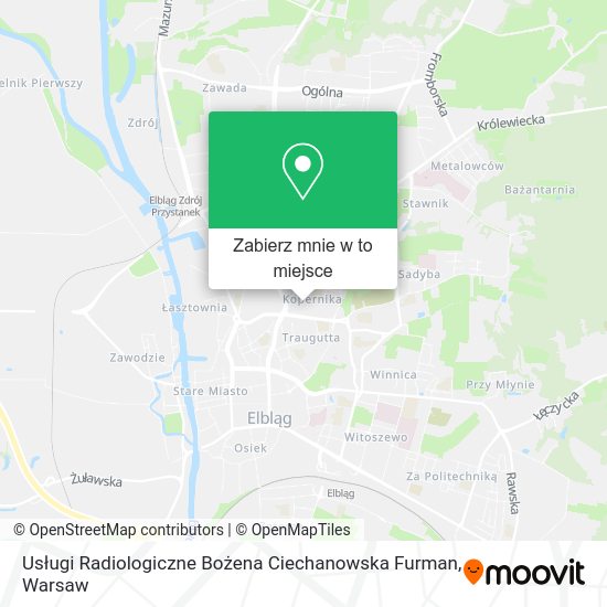 Mapa Usługi Radiologiczne Bożena Ciechanowska Furman