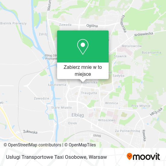 Mapa Usługi Transportowe Taxi Osobowe