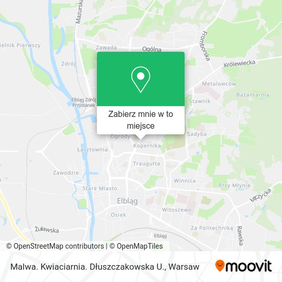 Mapa Malwa. Kwiaciarnia. Dłuszczakowska U.