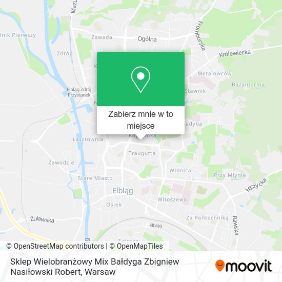 Mapa Sklep Wielobranżowy Mix Bałdyga Zbigniew Nasiłowski Robert