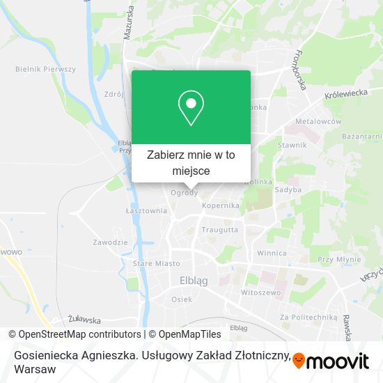 Mapa Gosieniecka Agnieszka. Usługowy Zakład Złotniczny