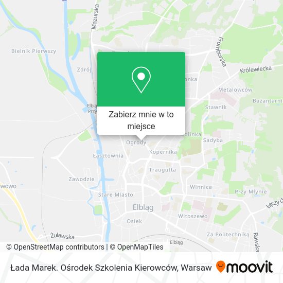 Mapa Łada Marek. Ośrodek Szkolenia Kierowców