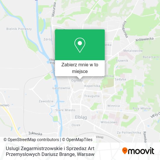 Mapa Uslugi Zegarmistrzowskie i Sprzedaz Art Przemyslowych Dariusz Brange