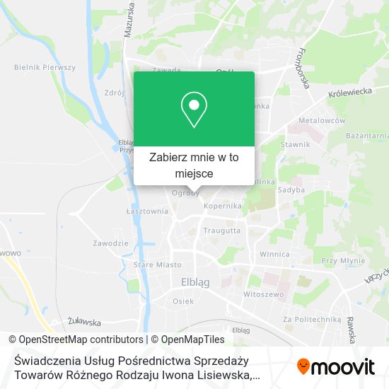 Mapa Świadczenia Usług Pośrednictwa Sprzedaży Towarów Różnego Rodzaju Iwona Lisiewska