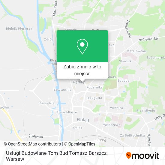 Mapa Usługi Budowlane Tom Bud Tomasz Barszcz