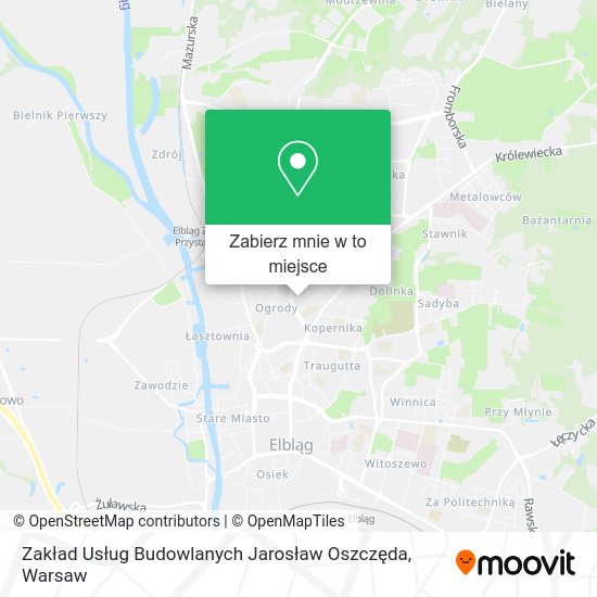 Mapa Zakład Usług Budowlanych Jarosław Oszczęda