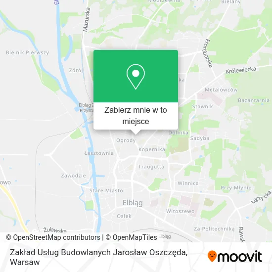 Mapa Zakład Usług Budowlanych Jarosław Oszczęda