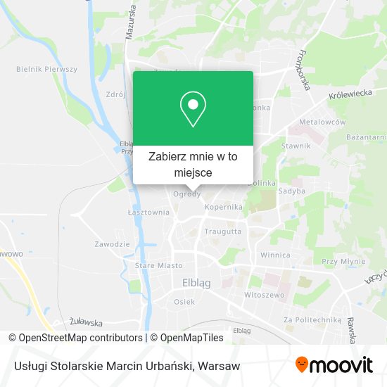 Mapa Usługi Stolarskie Marcin Urbański