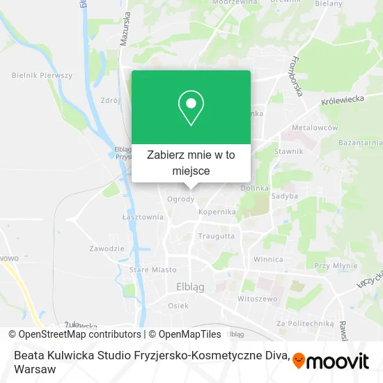 Mapa Beata Kulwicka Studio Fryzjersko-Kosmetyczne Diva