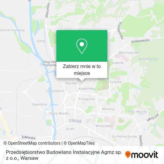 Mapa Przedsiębiorstwo Budowlano Instalacyjne Agmz sp. z o.o.