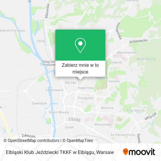 Mapa Elbląski Klub Jeździecki TKKF w Elblągu