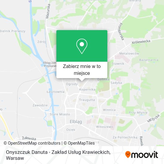 Mapa Onyszczuk Danuta - Zakład Usług Krawieckich