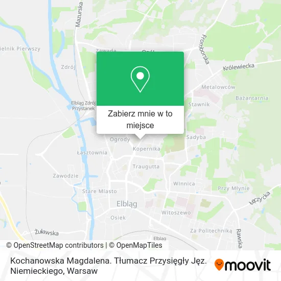 Mapa Kochanowska Magdalena. Tłumacz Przysięgły Jęz. Niemieckiego