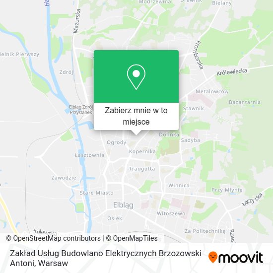 Mapa Zakład Usług Budowlano Elektrycznych Brzozowski Antoni