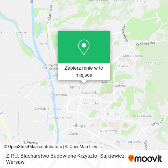 Mapa Z.P.U. Blacharstwo Budowlane Krzysztof Sajkiewicz