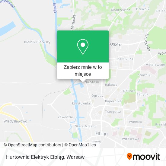 Mapa Hurtownia Elektryk Elbląg