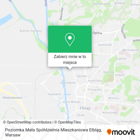 Mapa Poziomka Mała Spółdzielnia Mieszkaniowa Elbląg