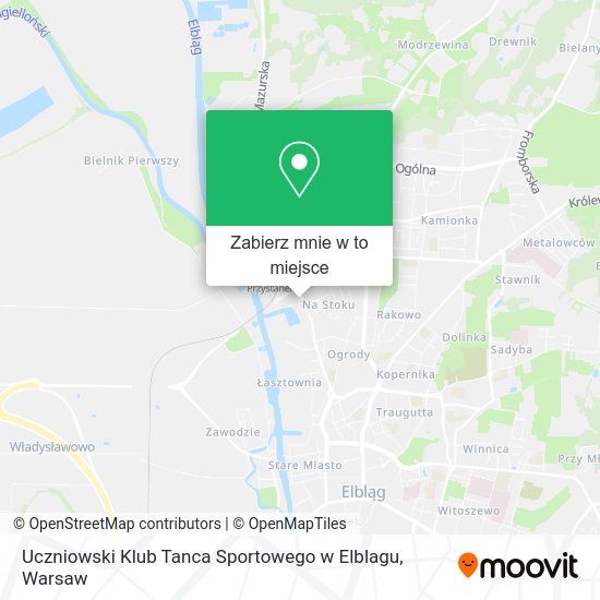 Mapa Uczniowski Klub Tanca Sportowego w Elblagu