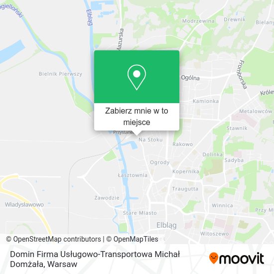 Mapa Domin Firma Usługowo-Transportowa Michał Domżała