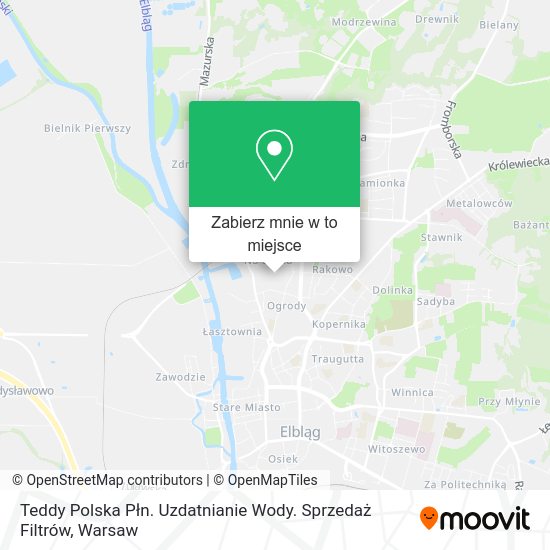 Mapa Teddy Polska Płn. Uzdatnianie Wody. Sprzedaż Filtrów