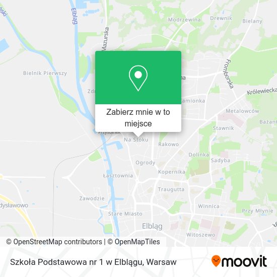 Mapa Szkoła Podstawowa nr 1 w Elblągu