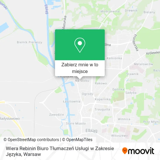 Mapa Wiera Rebinin Biuro Tłumaczeń Usługi w Zakresie Języka