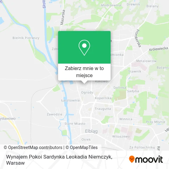 Mapa Wynajem Pokoi Sardynka Leokadia Niemczyk