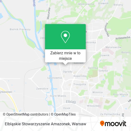 Mapa Elbląskie Stowarzyszenie Amazonek