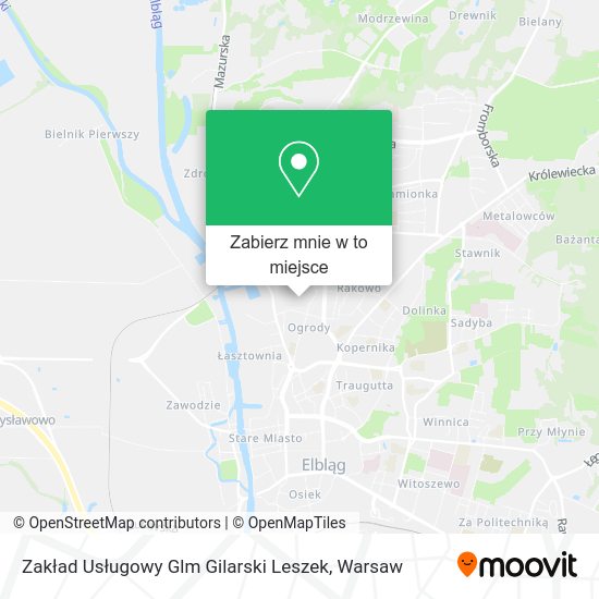 Mapa Zakład Usługowy Glm Gilarski Leszek