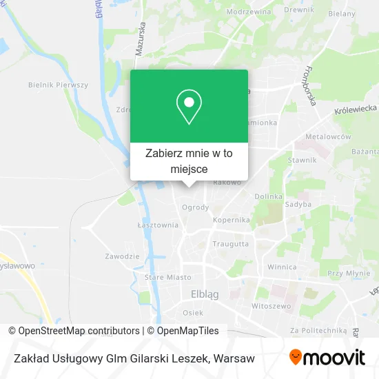 Mapa Zakład Usługowy Glm Gilarski Leszek
