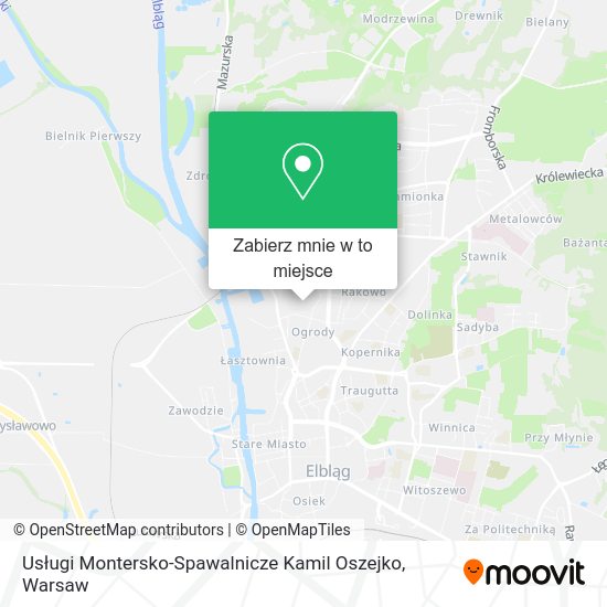 Mapa Usługi Montersko-Spawalnicze Kamil Oszejko