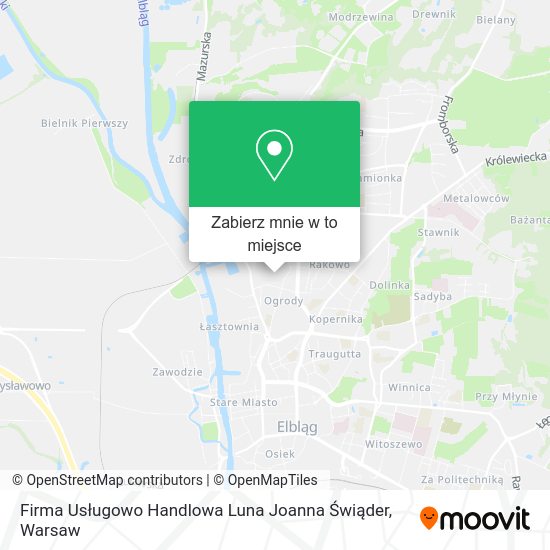 Mapa Firma Usługowo Handlowa Luna Joanna Świąder