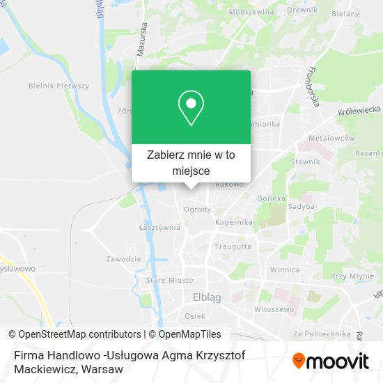 Mapa Firma Handlowo -Usługowa Agma Krzysztof Mackiewicz