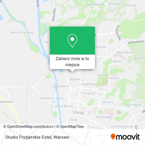 Mapa Studio Fryzjerskie Estel