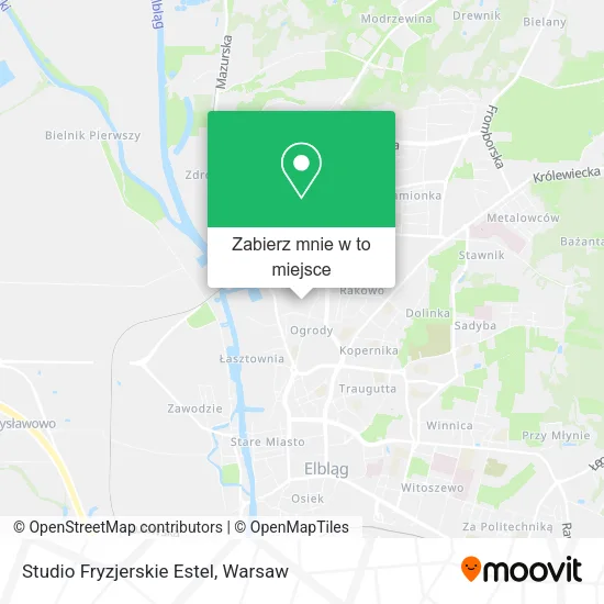 Mapa Studio Fryzjerskie Estel