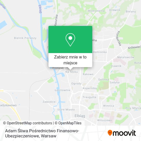 Mapa Adam Śliwa Pośrednictwo Finansowo-Ubezpieczeniowe