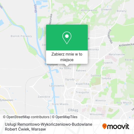 Mapa Usługi Remontowo-Wykończeniowo-Budowlane Robert Ćwiek