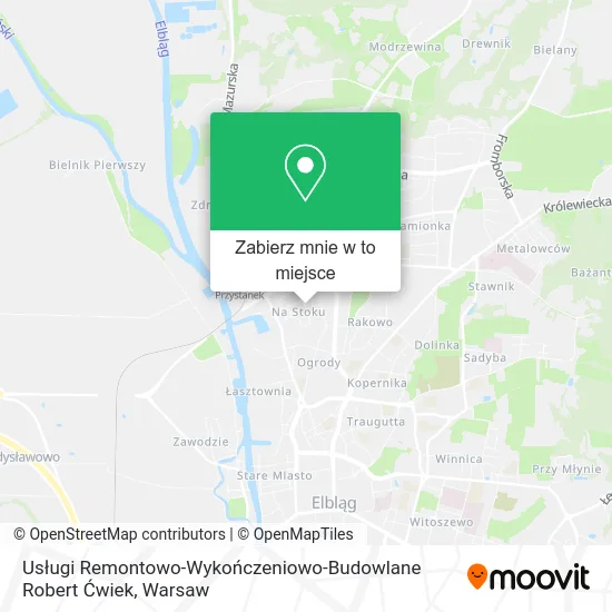 Mapa Usługi Remontowo-Wykończeniowo-Budowlane Robert Ćwiek