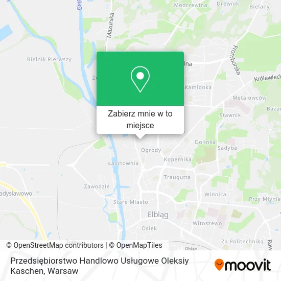 Mapa Przedsiębiorstwo Handlowo Usługowe Oleksiy Kaschen