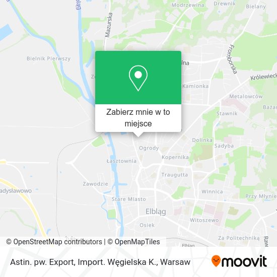 Mapa Astin. pw. Export, Import. Węgielska K.