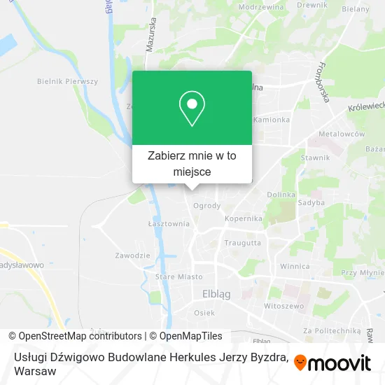Mapa Usługi Dźwigowo Budowlane Herkules Jerzy Byzdra