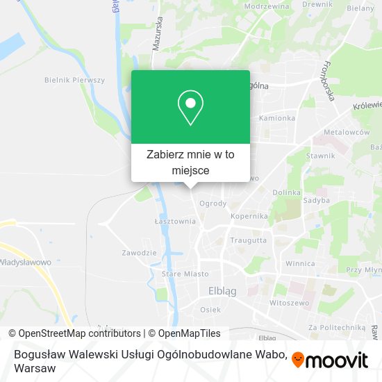 Mapa Bogusław Walewski Usługi Ogólnobudowlane Wabo