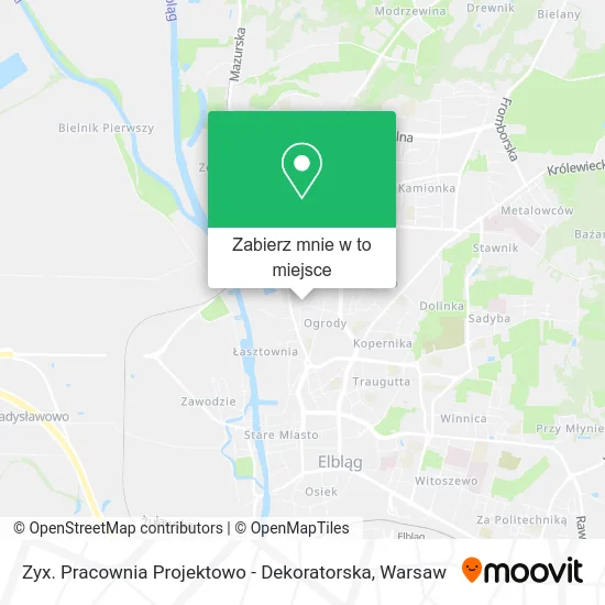 Mapa Zyx. Pracownia Projektowo - Dekoratorska